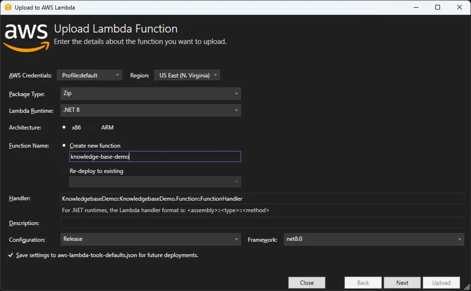 Deploy Lambda. Passo 1